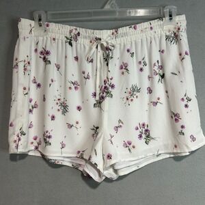 Sunday Best Aritzia Floral Shorts Womens Large White Cottage Core Romantic Beach